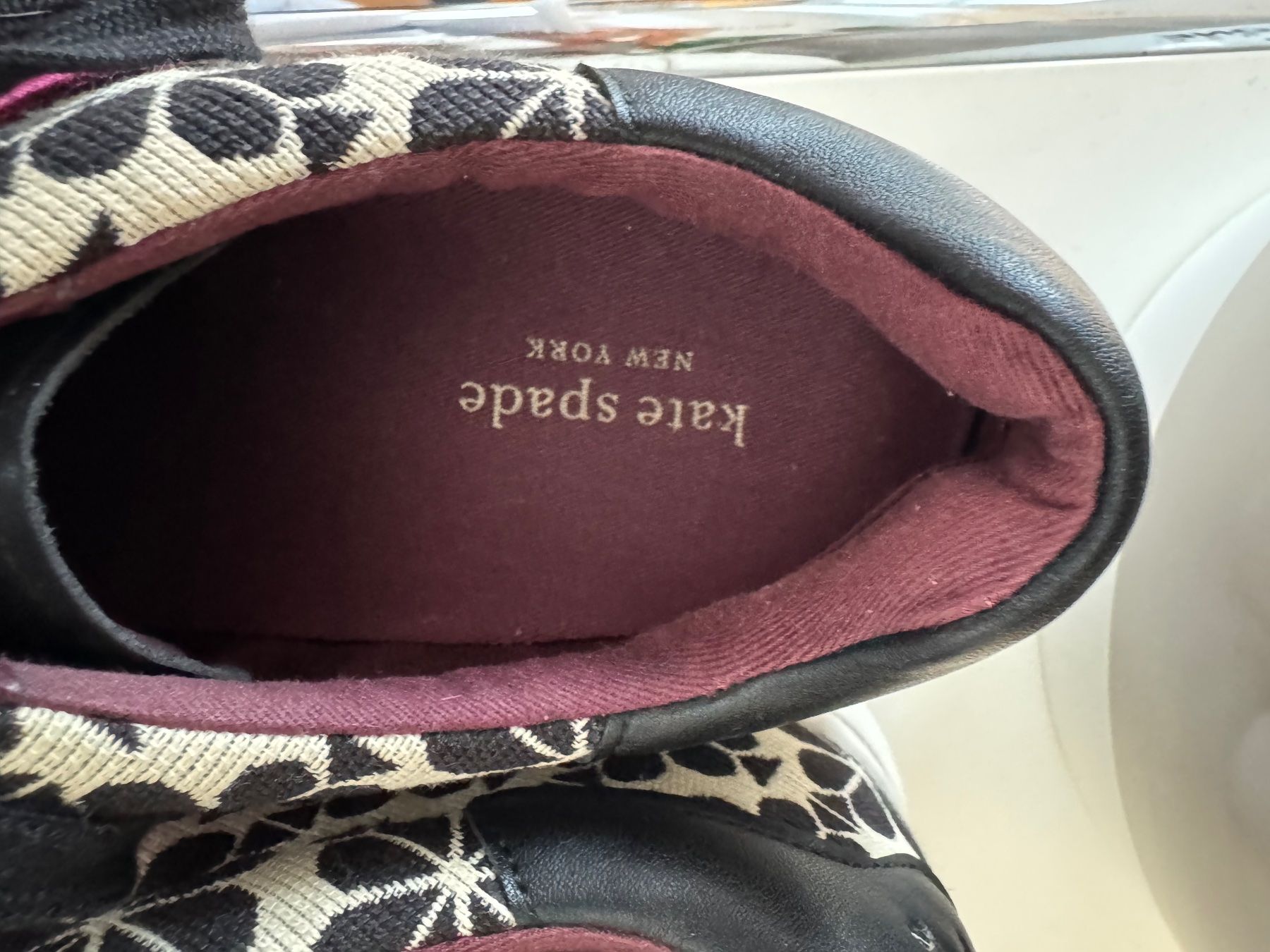 Kate Spade Herrenschuhe: KATE SPADE Sneaker 41 Lede/Stoff Flower Cream Multi – Gebraucht aus Zuerich von Moochie 7
