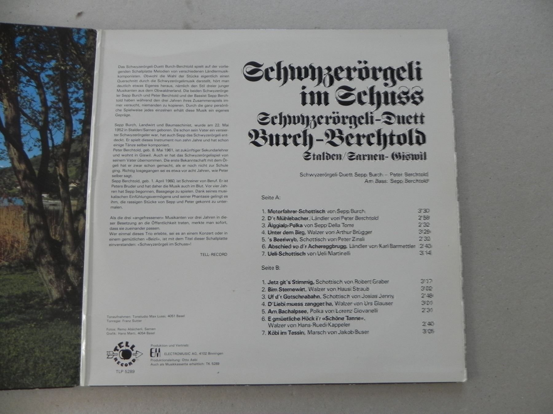 Dischi in vinile: Volksmusik CH LP Burch Berchtold Sarnen – Usato da Siebnen venduto da krimsie 3