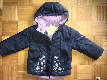 Winterjacke mit Kapuze Grösse 86 (1-1 1/2J) dunkelblau