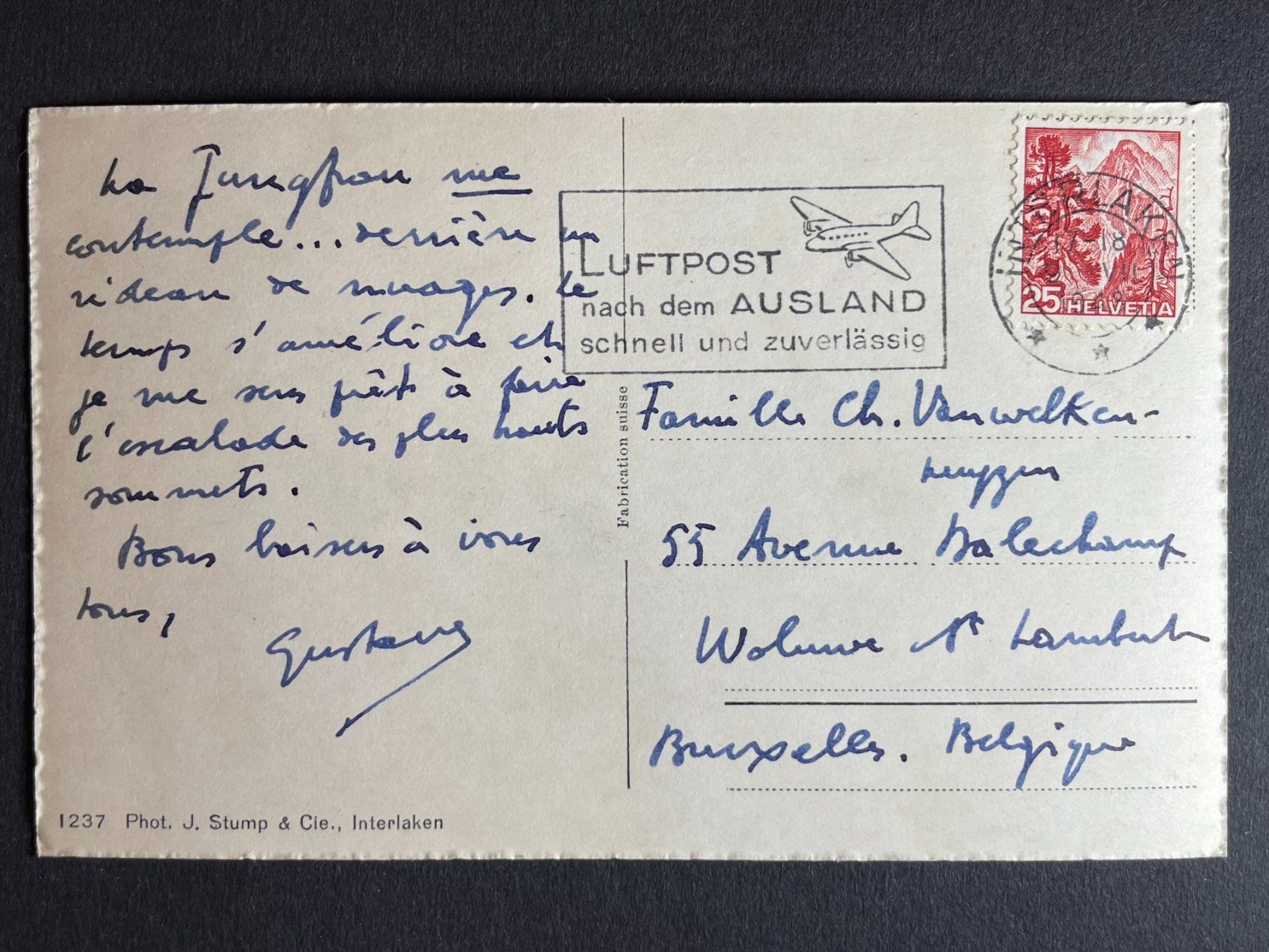Cartoline postali: Interlaken - Die Jungfrau – Usato da Steg VS venduto da danwer74 1