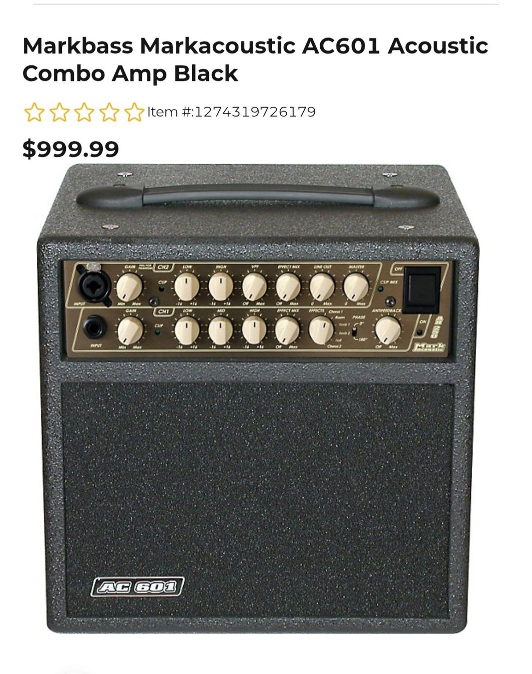 Aria Strumenti musicali: Aria Pro 2 Gitarre+ AC601 Mark Acoustic – Nuovo (secondo la descrizione) da Kreuzlingen venduto da Swiss.Chanel 7
