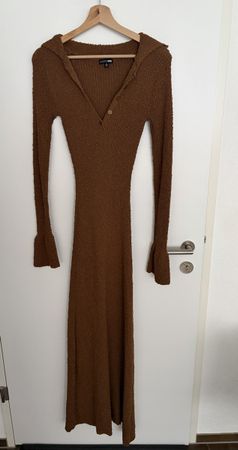 Fashion Nova Strickkleid braun langarm