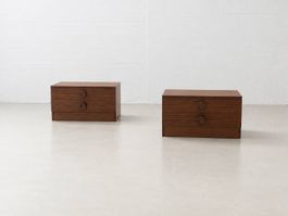Mid-Century Nachttische, 1970er Jahre