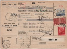 5 Fr. Flugpost in guter Buntfrankatur auf Begleitadresse