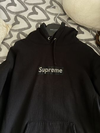 Felpa Supreme Swarovski nera,taglia M, nuova!