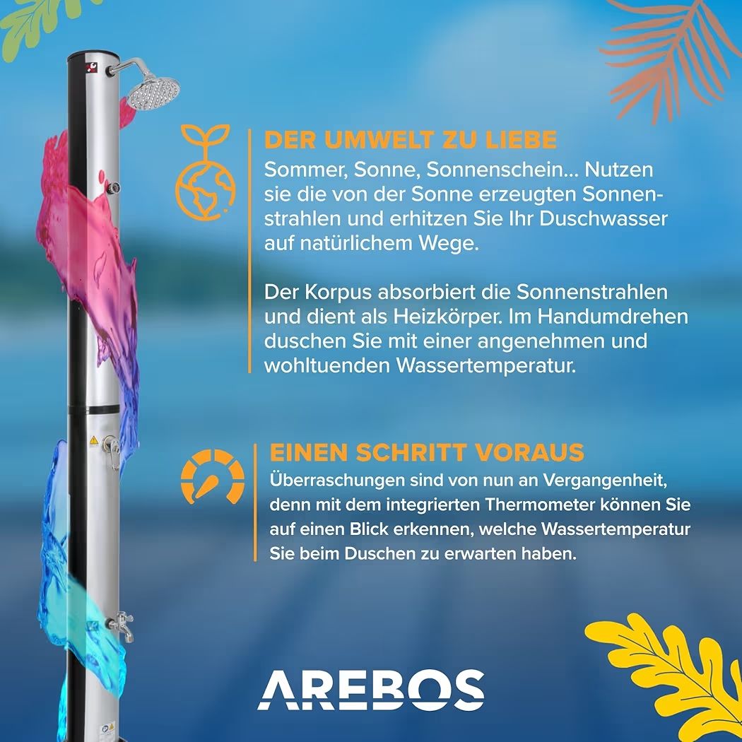 Docce: Arebos Solardusche 37 Liter - Neu – Nuovo (secondo la descrizione) da Nebikon venduto da warendiscount 1