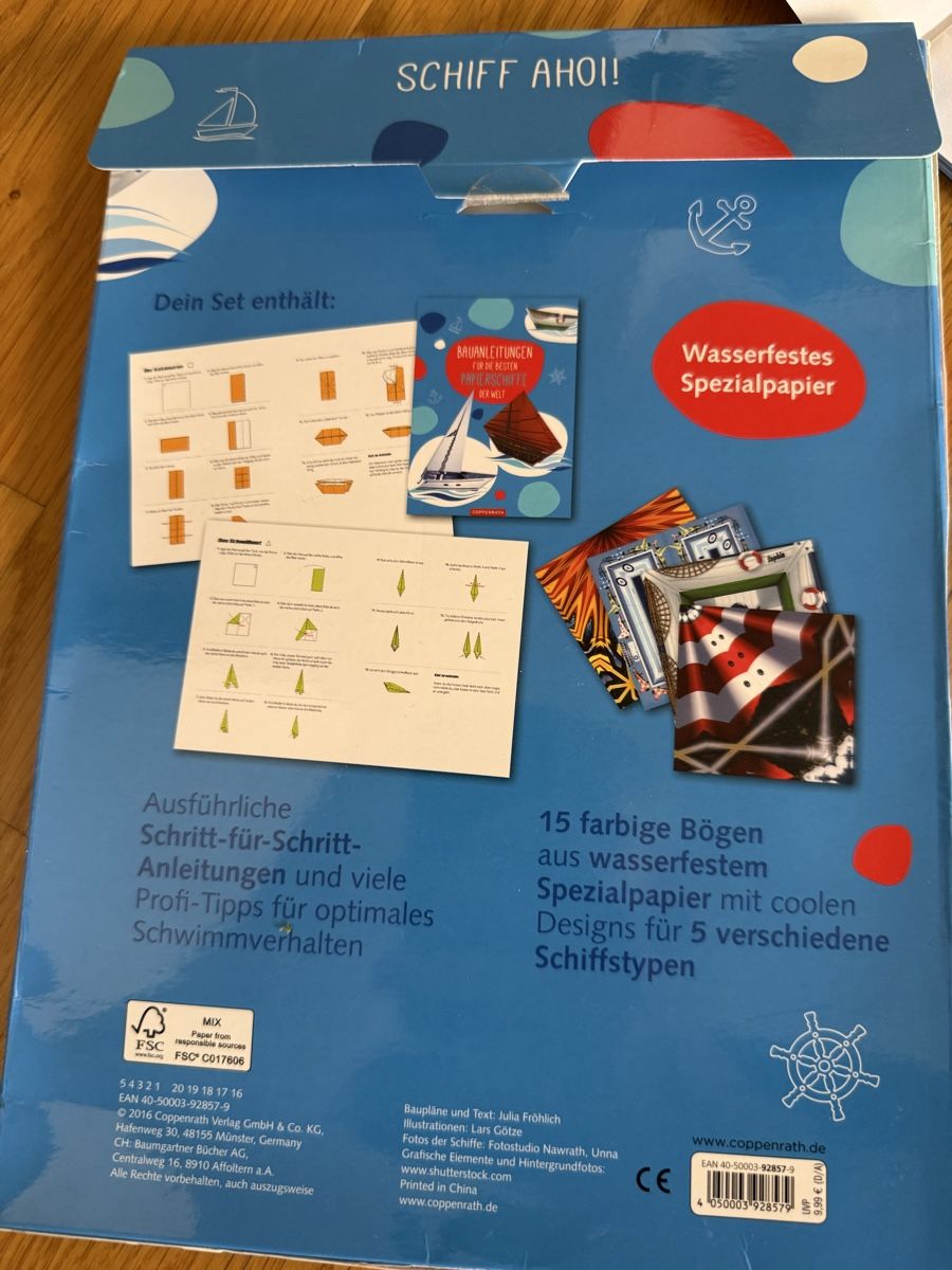Kit bricolage: Papierschiffe Bastel Set – Usato da Winterthur venduto da ivule2000 3