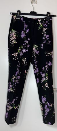 Pinko Black Floral Trousers - Size 34- Perfect for Spring!