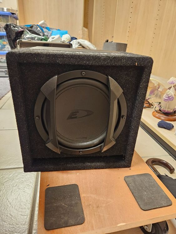 Subwoofer Alpine SWE-815 Actif 100W - Caisson De Basses Pour Voiture (34-1500 Hz, 4 Ohm)