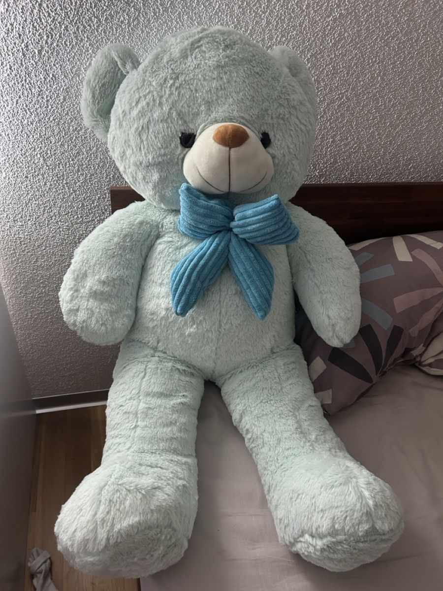 Spielzeuge: Teddybär hellblau mit Schleife gross – Neu (gemäss Beschreibung) aus Grafstal von aba_ryt8