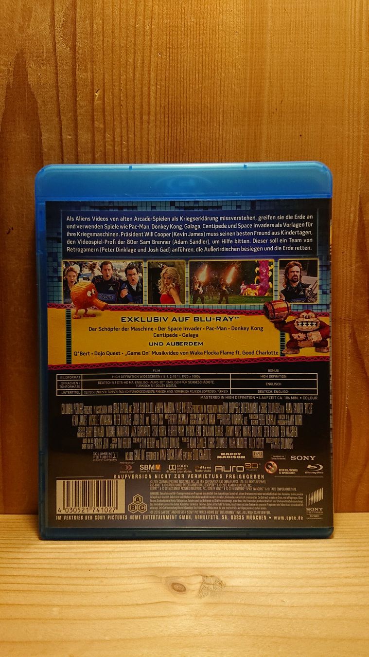 Tous les DVDs: PIXELS Blu-Ray mit Adam Sandler – D'occasion à Wilderswil par Exebub 1