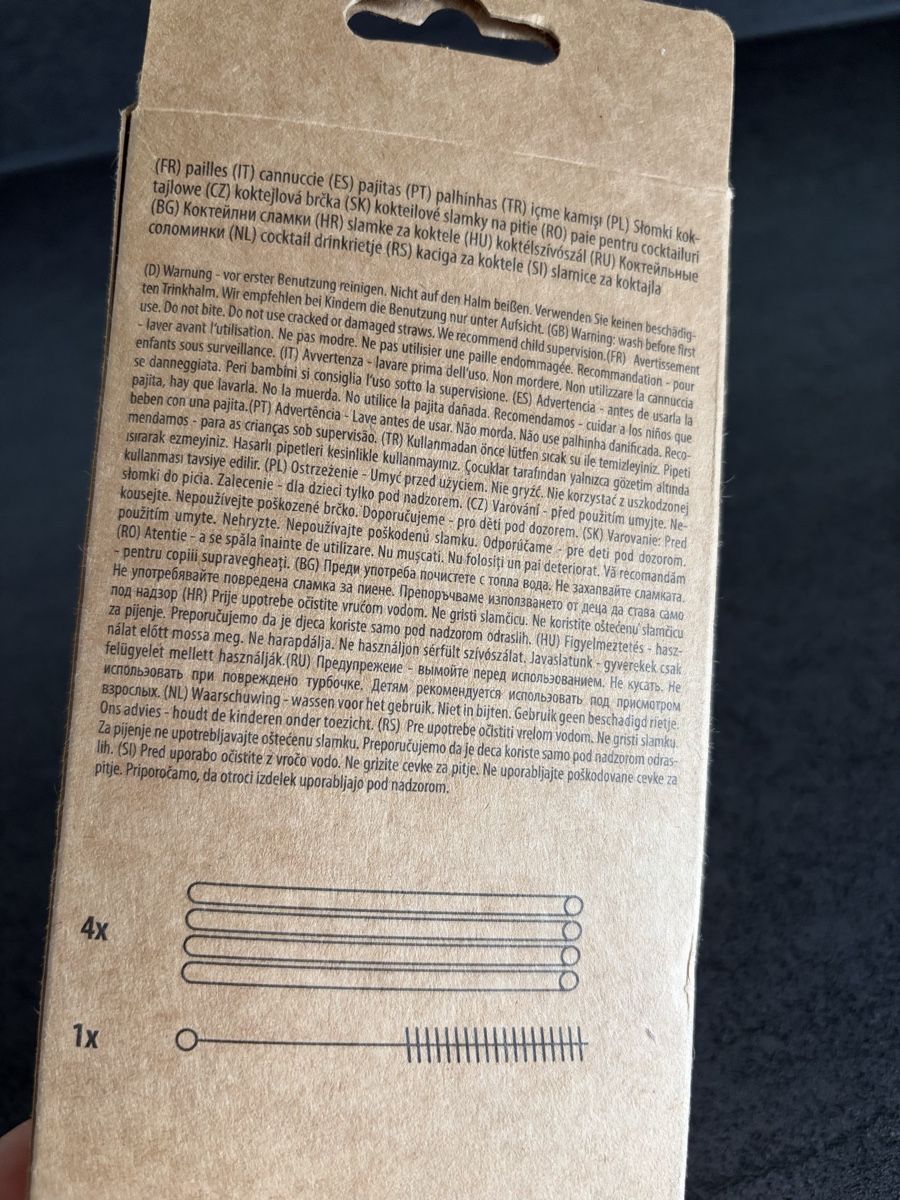 Cuisines complètes: 4 Glas-Trinkhalme neu – Neuf avec emballage d'origine à Rheineck par lar_x7s7 2