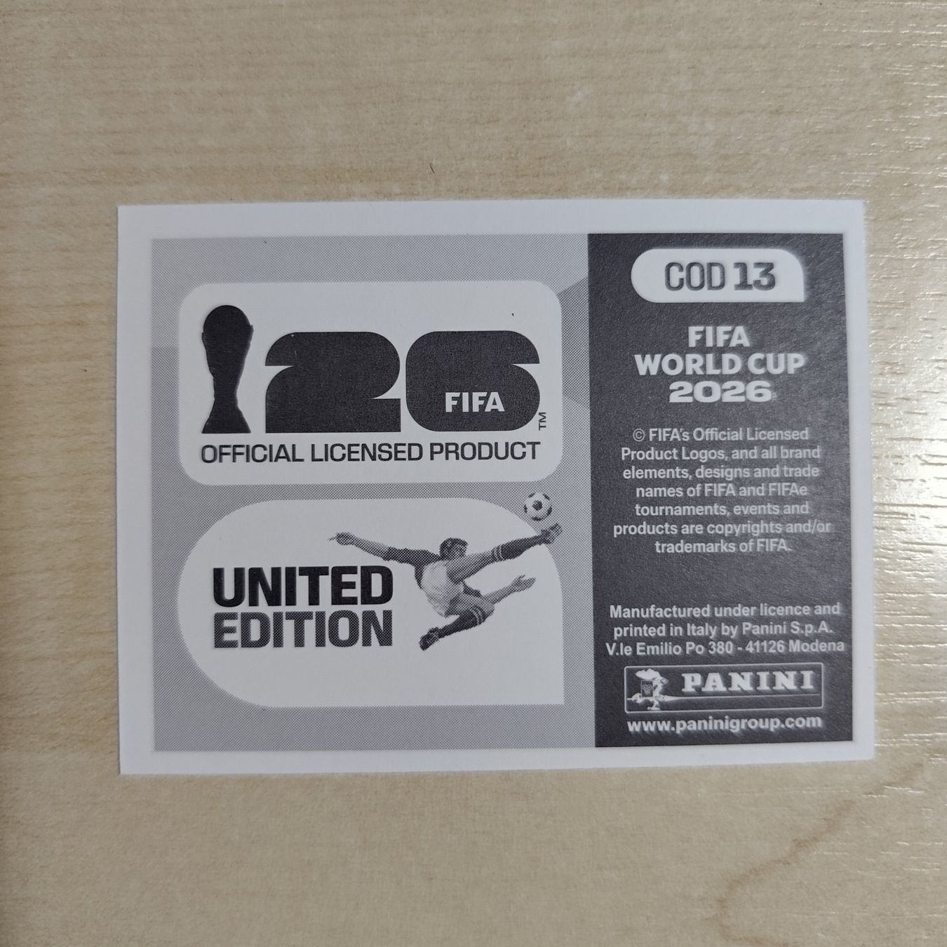 Panini Cartes à collectionner: TEAMFOTO, COD 13, Panini WM 2026 – Neuf (Voir description) à Dietlikon par itmo 1