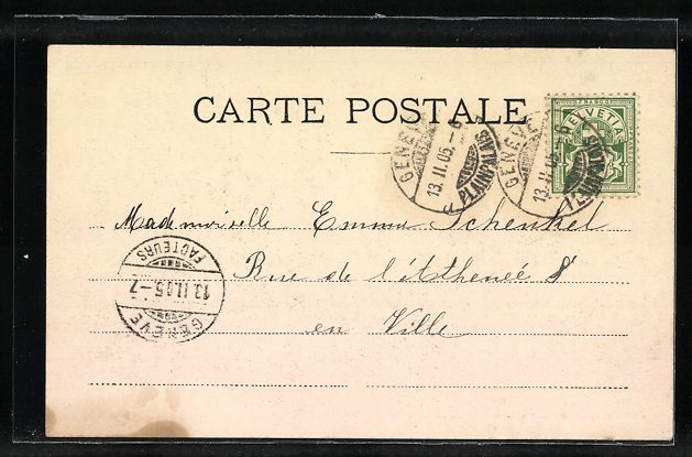 Cartoline postali: AK Versoix, Les Effets de la Bise, 1905 – Usato da Berlin venduto da bartko-reher 1