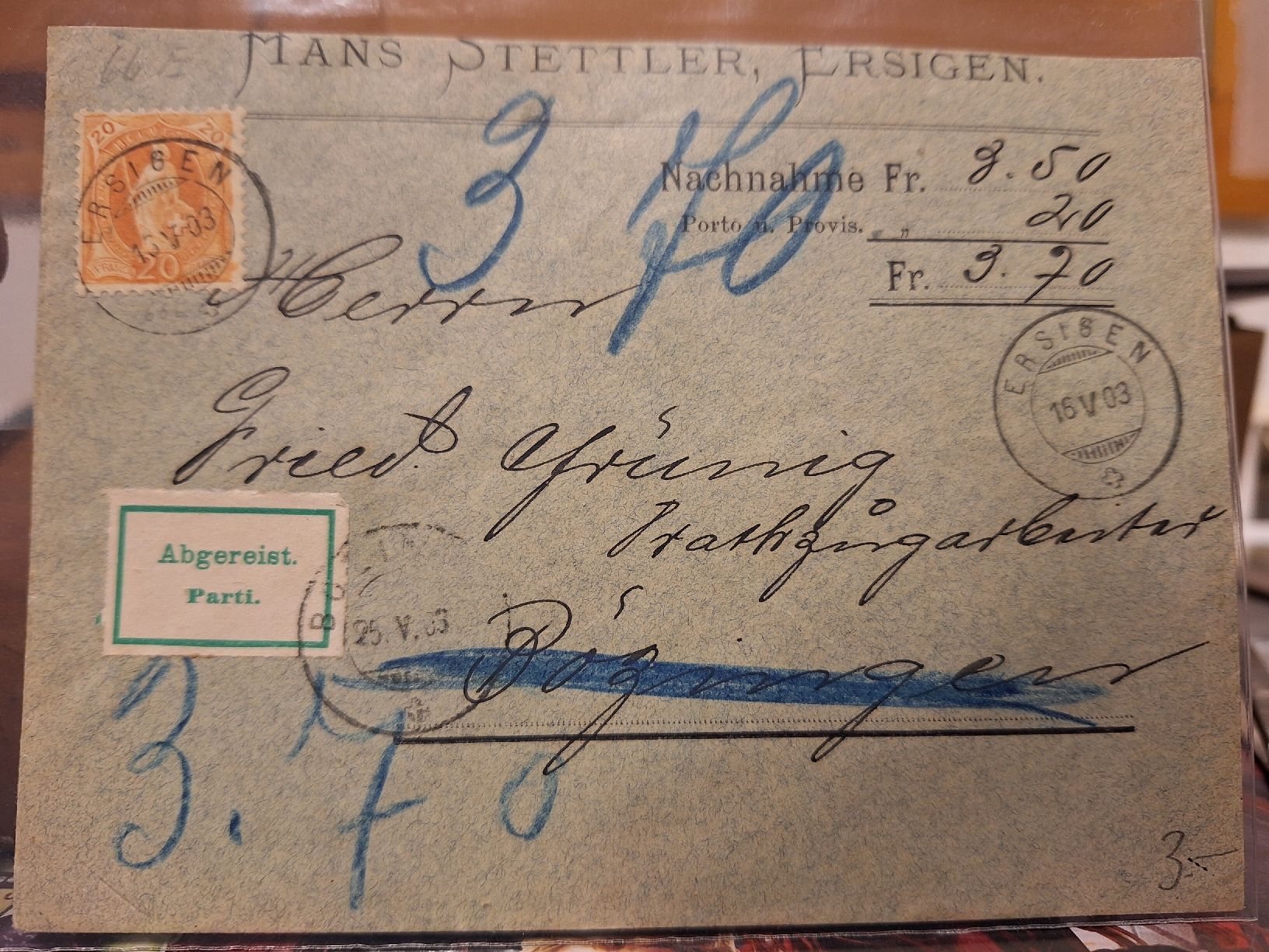 Tutti i francobolli: Stehende Helvetia 66E Ersingen - Bötzingen – Usato da Balgach venduto da SIMEON27