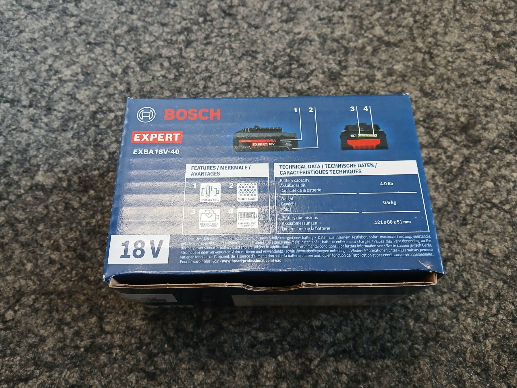 Bosch Tutti gli attrezzi: Bosch Akku EXPERT 18V 4.0Ah Nr.1 – Nuovo e nell'imballaggio originale da Reiden venduto da mja_2bsk 4