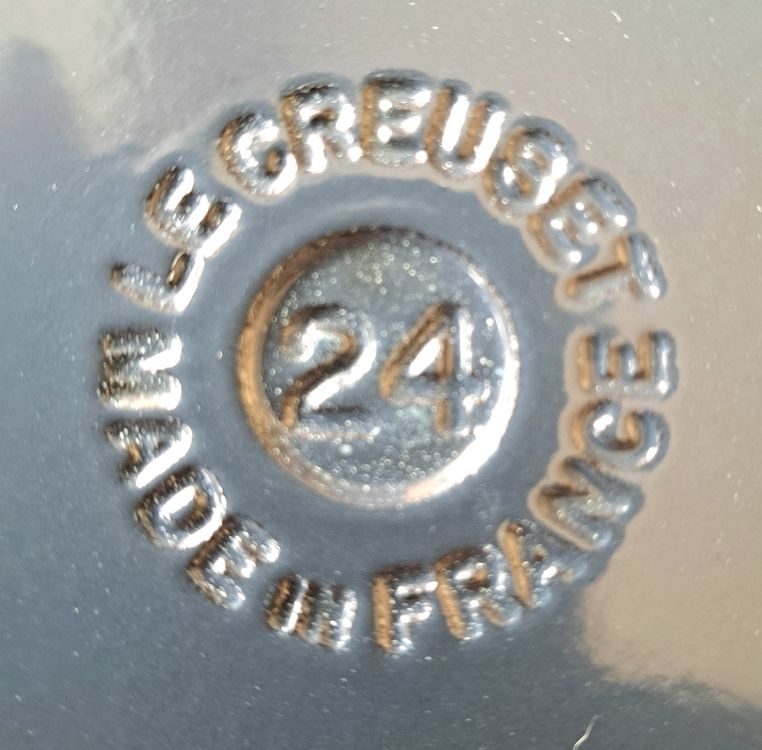 Le CREUSET fonte émaillée blanche caquelon 24 cm (D #39 occasion) à