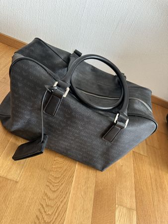 Reisetasche Armani Jeans Leder schwarz