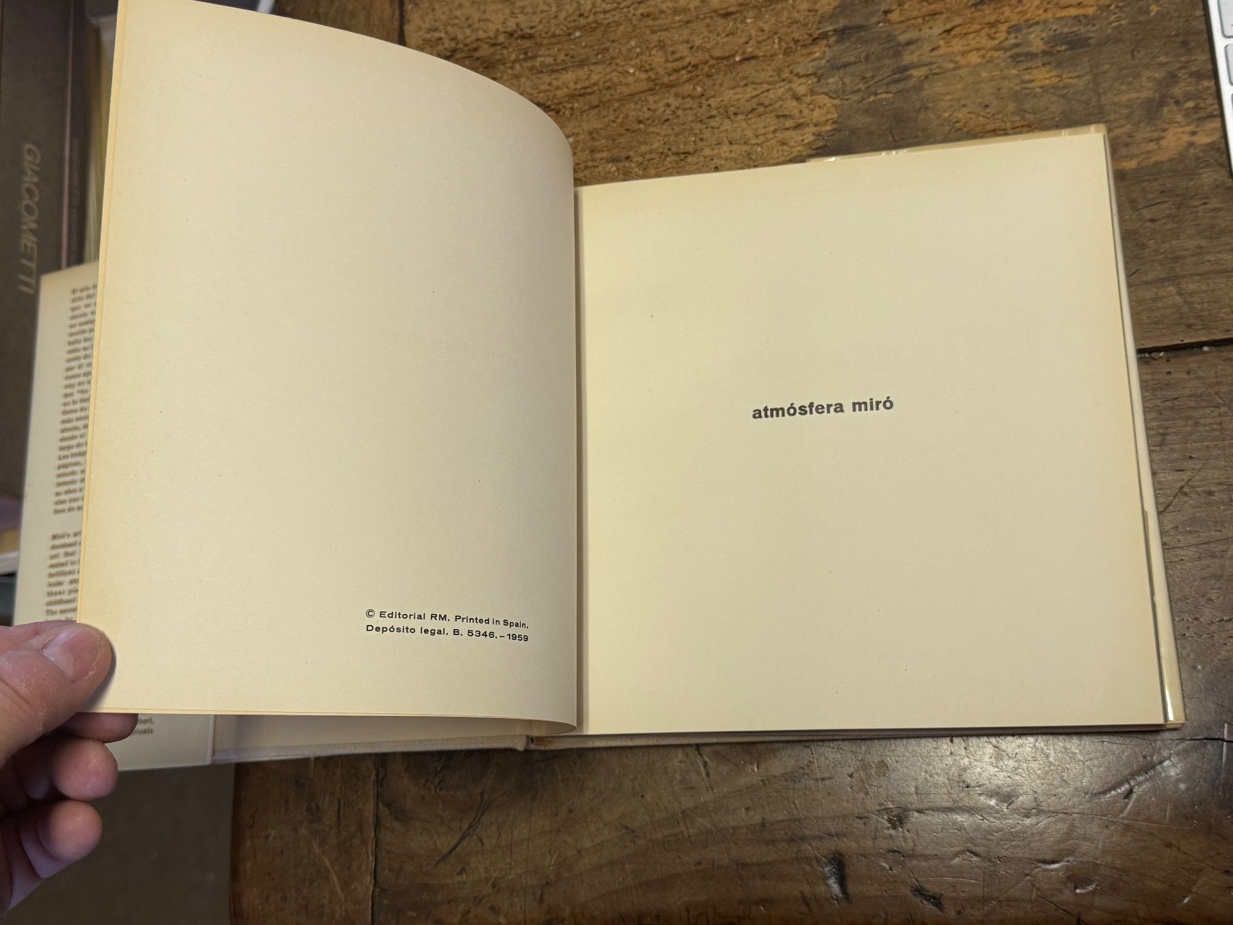 Libri: 1959 atmosfera MIRO – Usato da Bern venduto da Jwpm66 1