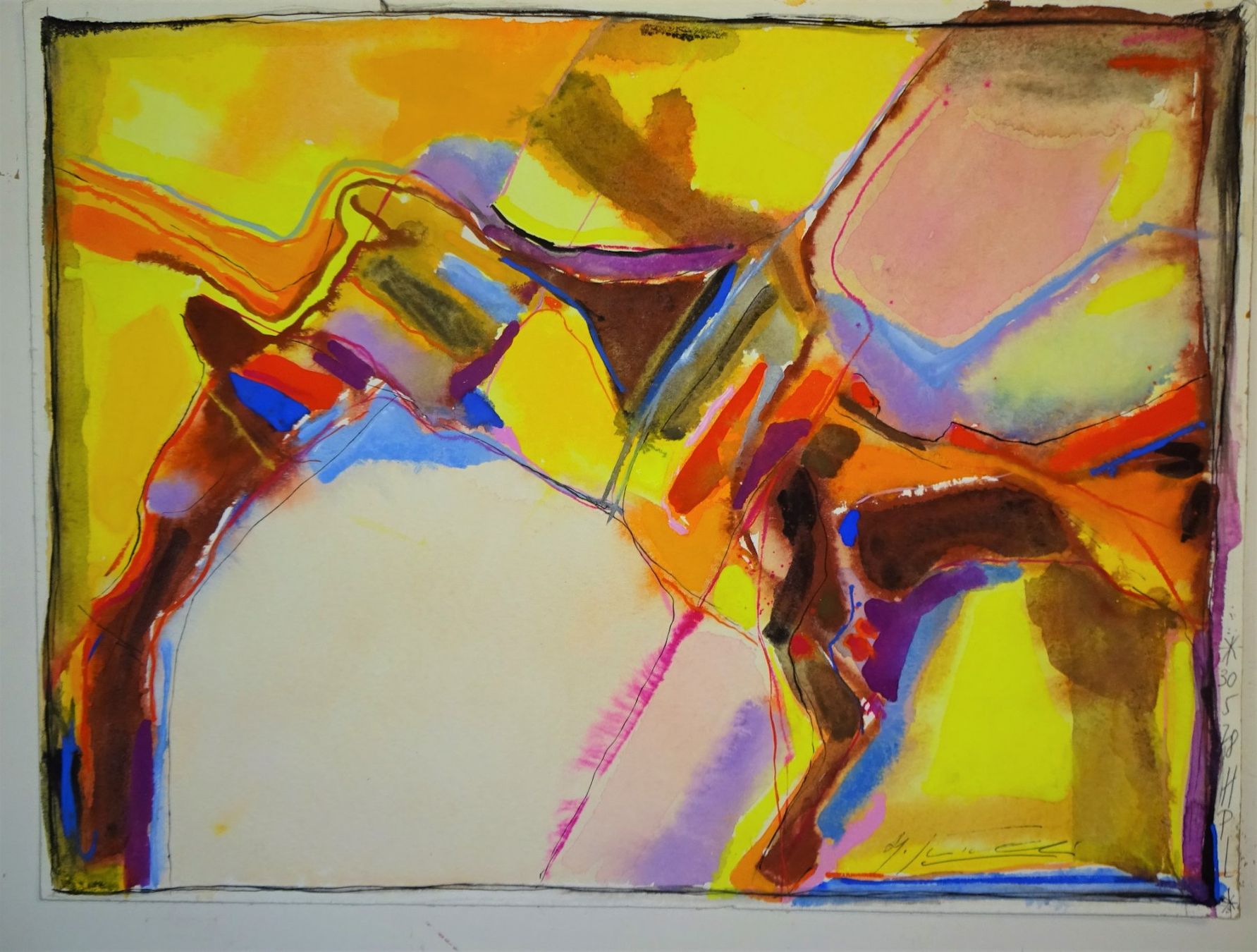 Gemälde: Original Gouache Gemälde – Gebraucht aus Zürich von kunstkreis 1