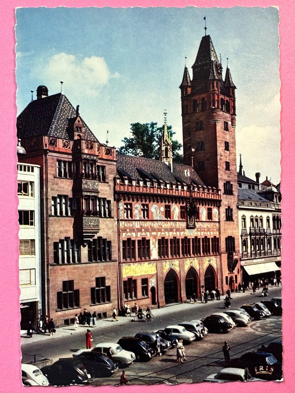 Ansichtskarten: Basel - Rathaus - Oldtimer !!! – Gebraucht aus Steg VS von danwer74