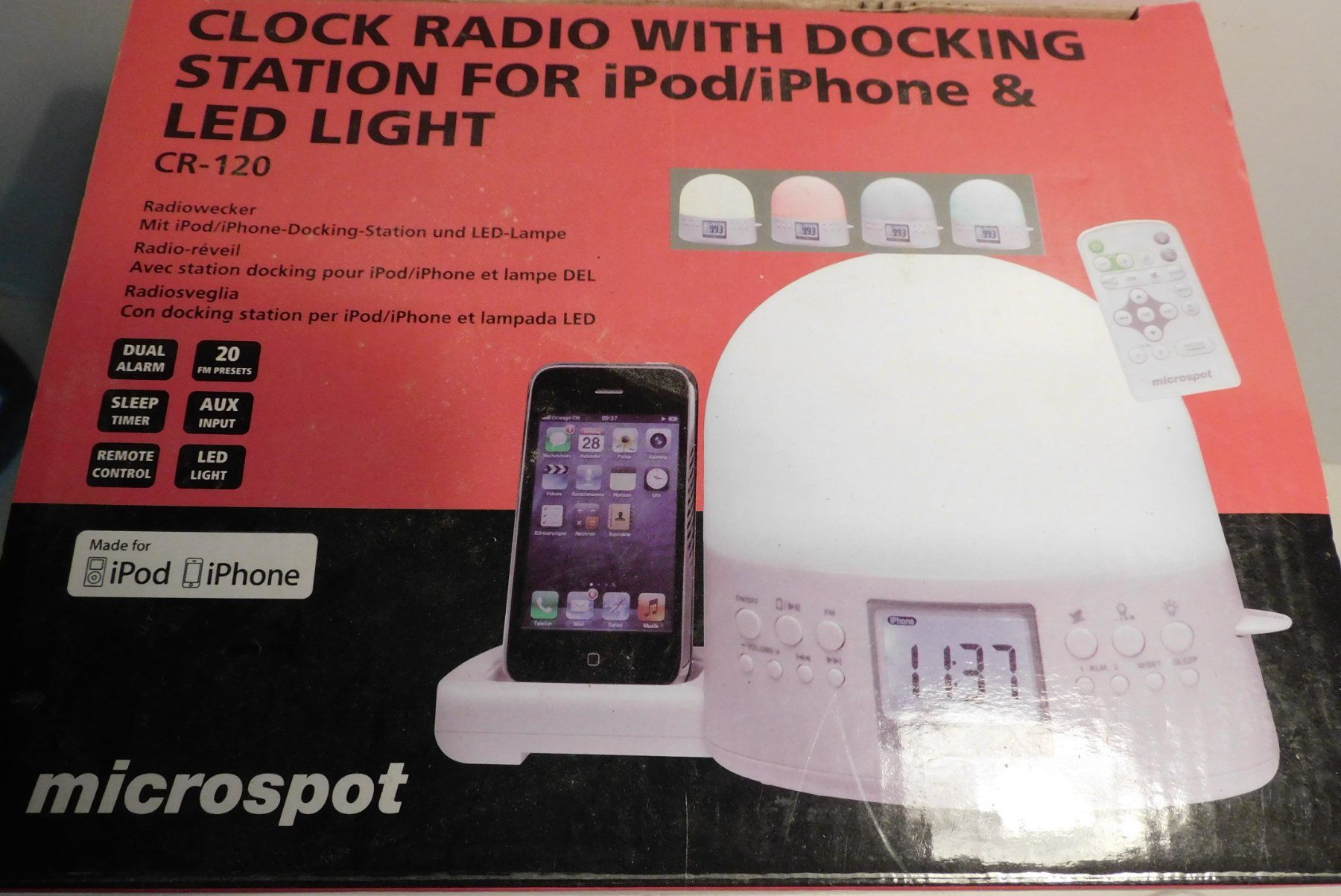 Wecker: Radiowecker mit iPod/iPhone - Docking Station u Led Lampe – Gebraucht aus Sursee von 76 5