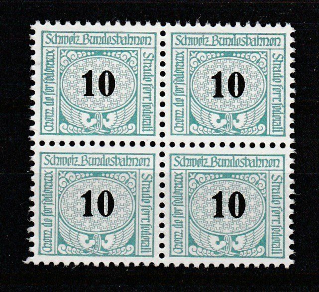 Tutti i francobolli: 1948: Abart 4Block Eisenbahn Nr. 72** – Nuovo e nell'imballaggio originale da Endingen venduto da briefmarkenmeier57