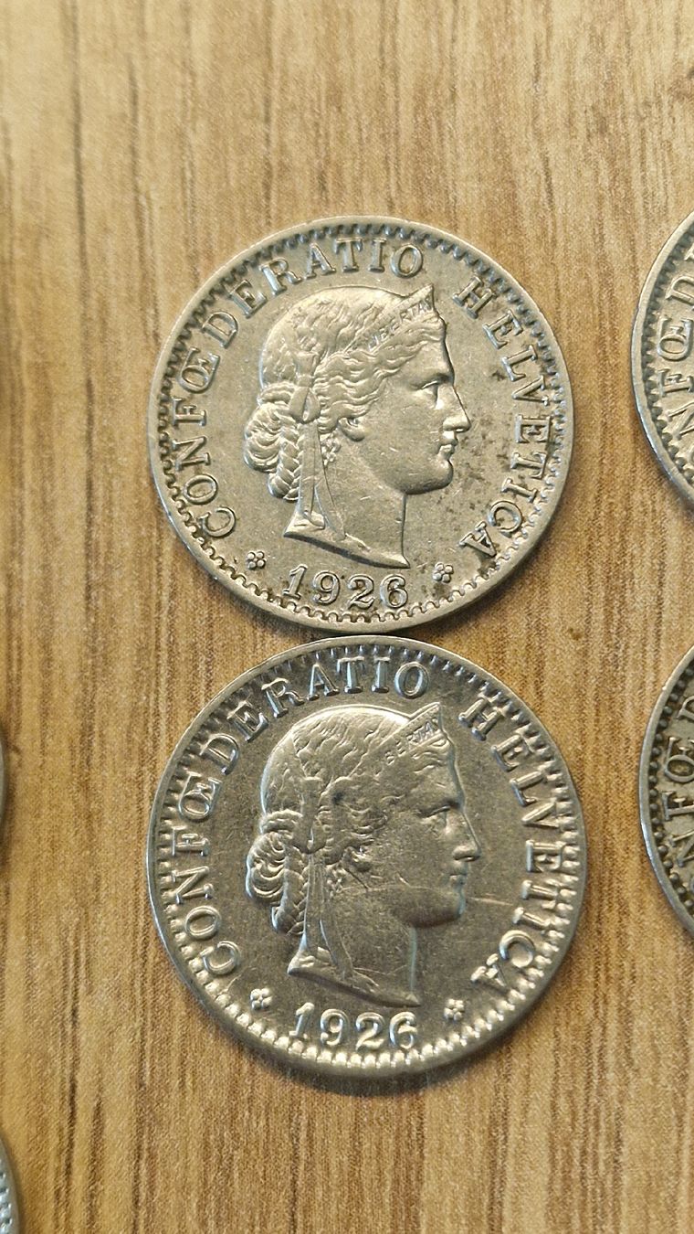 Tutti le monete: Lot 20 Rappen 1912-1945 – Usato da Chur venduto da Mckaktus 7