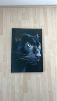 Schwarzer Panther Leinwanddruck - Wanddeko für Tierfans!