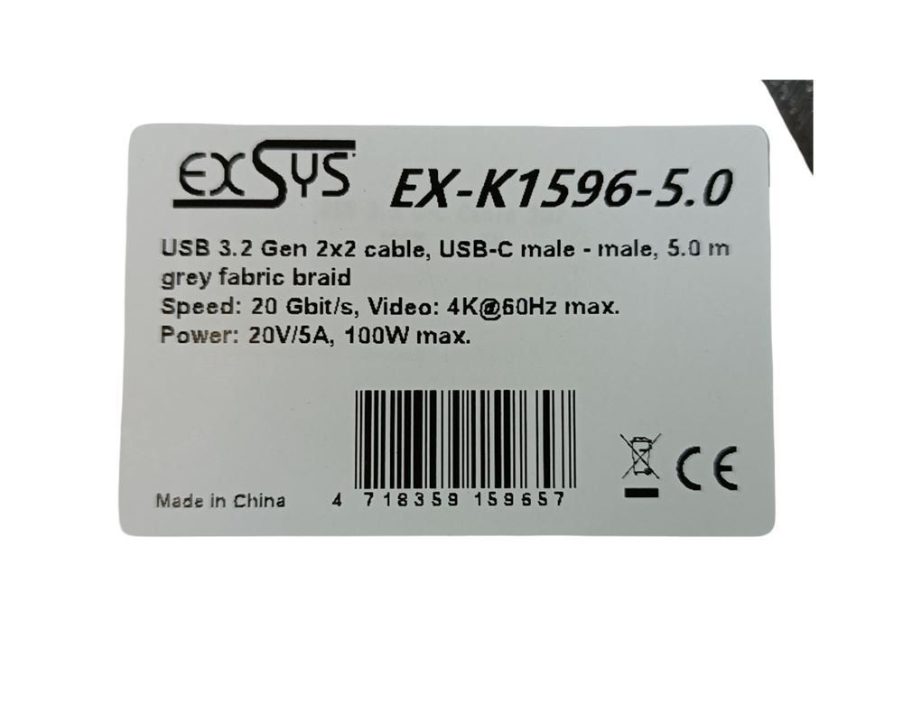 Kabel: EXSYS USB C – USB C, 5m – Neu und originalverpackt aus Luzern von Restwert_Luzern 2