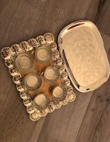 Gold SilberTeeservice Tee Teller Tasche Topf Pfanne Kochtopf