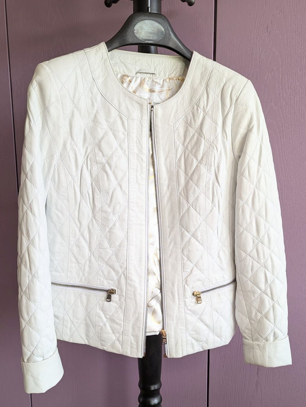 Giacche: Lederjacke weiss, Grösse M – Usato da Bertschikon Gossau venduto da Tokibunny