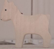 Holzziege baby weissmalt guter Zustand