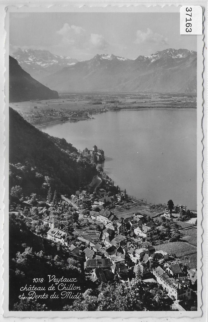 Cartoline postali: Veytaux - Chateau de Chillon et Dents du Midi – Usato da Ettingen venduto da Kartenplanet