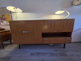Commode vintage en bois massif 223cm - style scandinave