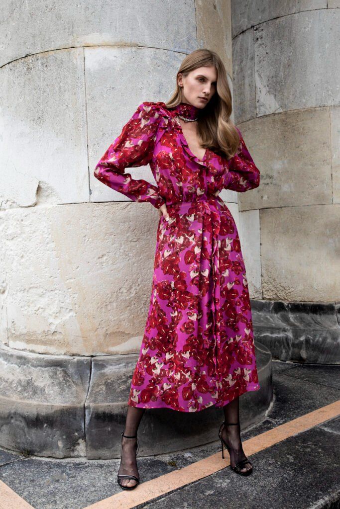 Vestiti: Rot Rosa langes Viskosekleid – Usato da Glattpark(Opfikon) venduto da pau_w672 1