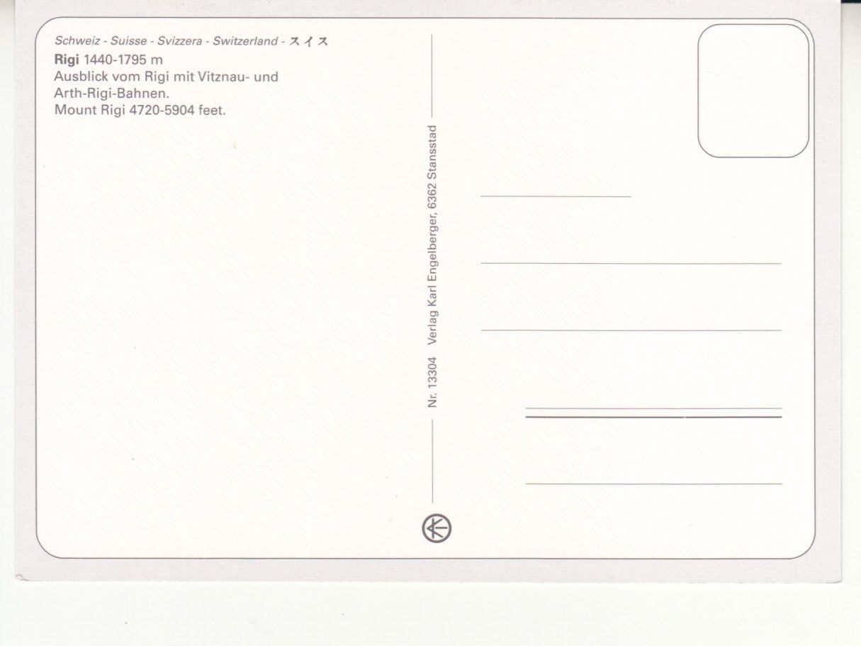 Cartes postales: Rigi ca. 1990 – D'occasion à Bürglen TG par StampGraf 1