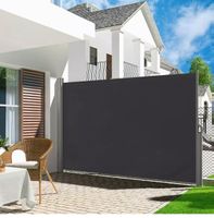 + SONGMICS Seitenmarkise 180x300 rauchgrau