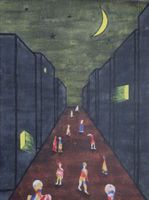 Surreales Gemälde: Night walk