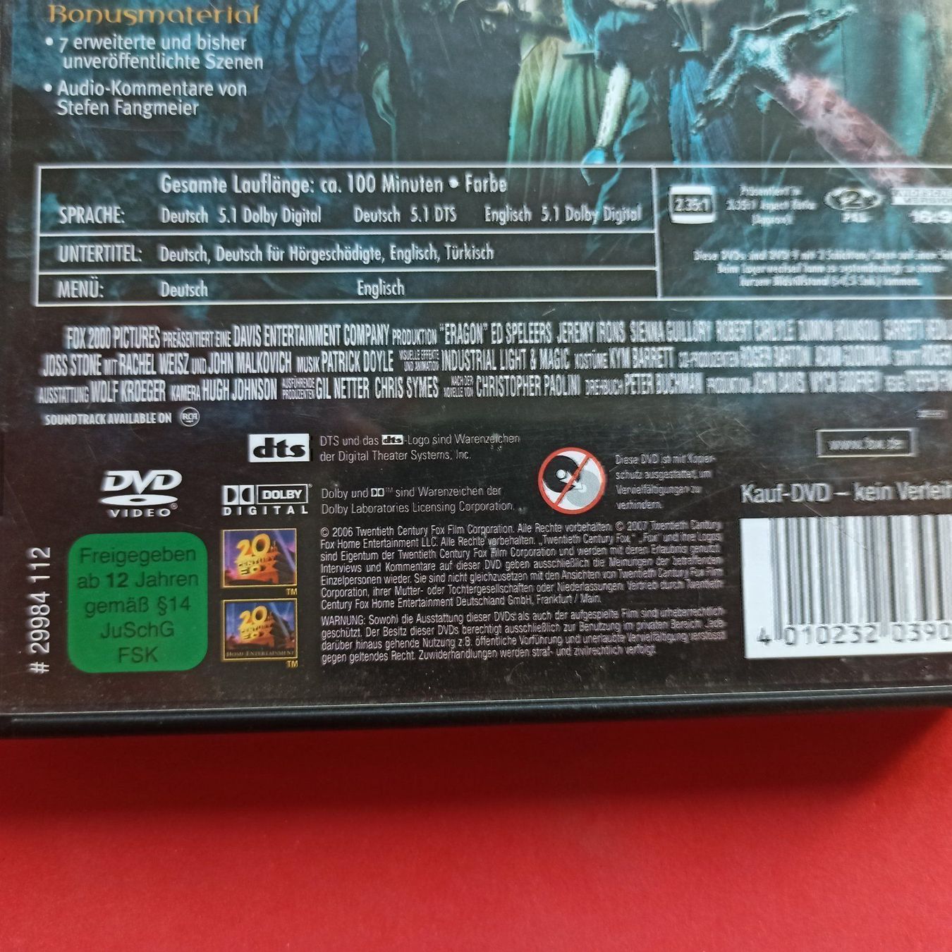Tutti i DVDs: Eragon - Das Vermächtnis der Drachenreit – Usato da Dübendorf venduto da kb86_MOVIE 2
