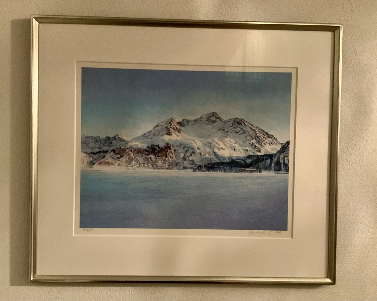 Grafica & Litografie: Valentin Roschacher/"La Margna mit Silsersee"/Lithographie – Nuovo (secondo la descrizione) da Domat Ems venduto da allblack01 5