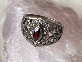 Ring Silber 925 mit rotem Stein