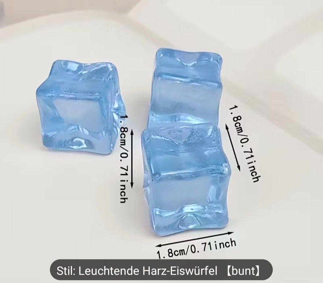 Tutte le decorazioni: 30x Harz Eiswürfel, leuchtend – Nuovo e nell'imballaggio originale da Baden venduto da rocket85 3