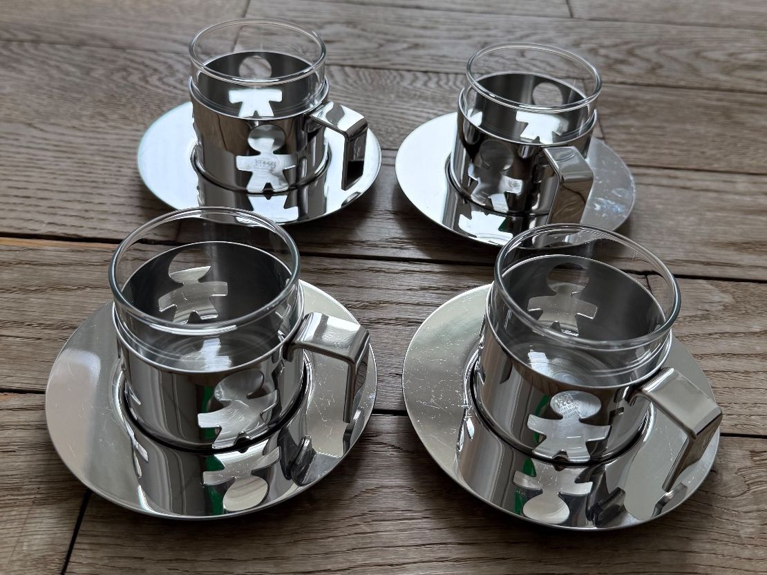 Alessi Set di piatti: 4er Set Espressotassen Girotondo Alessi – Usato da Luzern venduto da Mamutpe