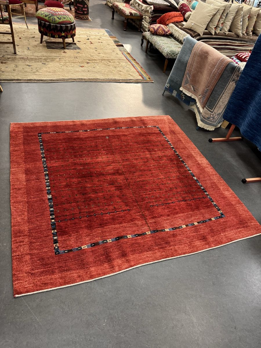 Gabbeh Teppiche: Echter Orientteppich Gabbeh Rot – Neu (gemäss Beschreibung) aus Liestal von galerie_nategh