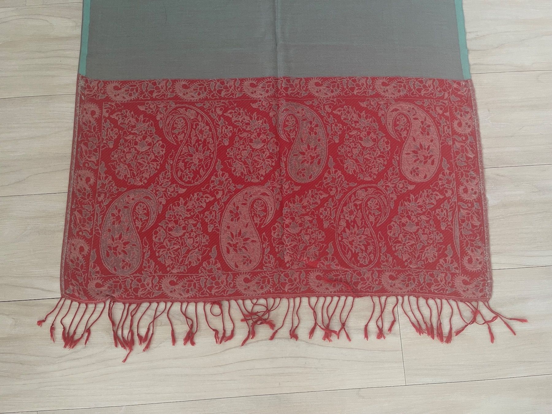 Foulard & Sciarpe: Paschmina Schal Kaschmir/Seide rot-blau doubleface – Usato da Zollikon venduto da dorean 3