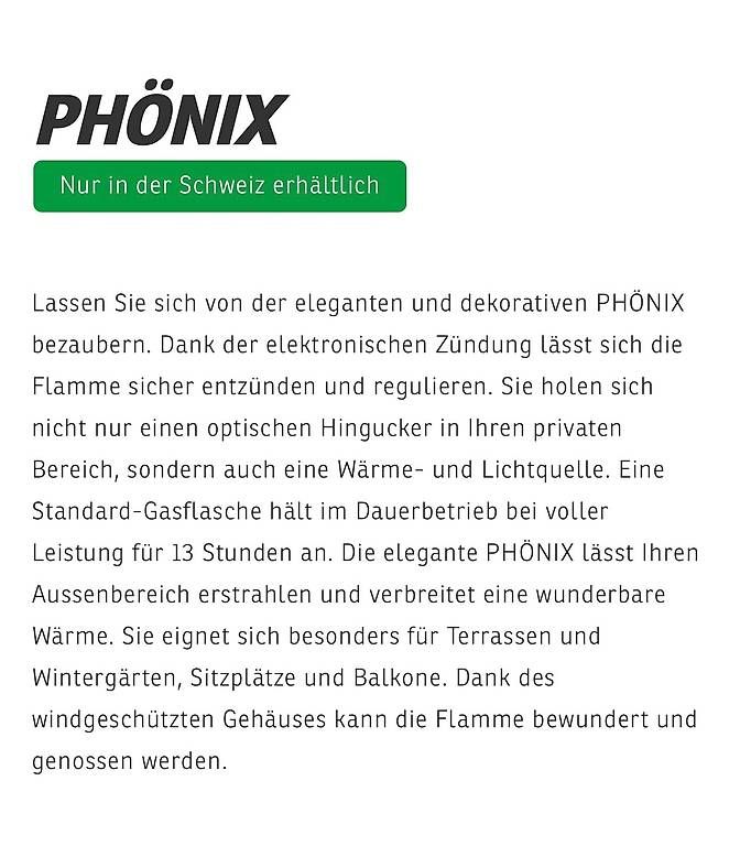 Radiatori: PHÖNIX Gas-Terrassenheizer – Usato da Grossaffoltern venduto da reb_tn2w 1