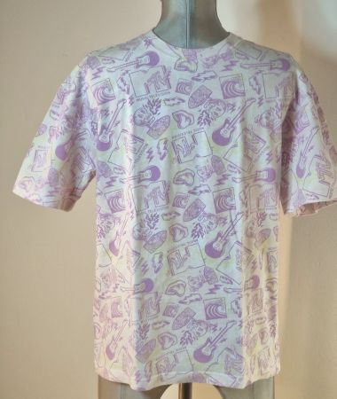 XS 44 46 / 164 MTV MUSIC TELEVISION T-Shirt weiss lila gelb
