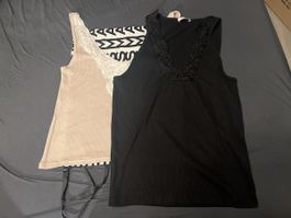 Lot de 2 débardeurs femme Zara avec dentelle, état neuf