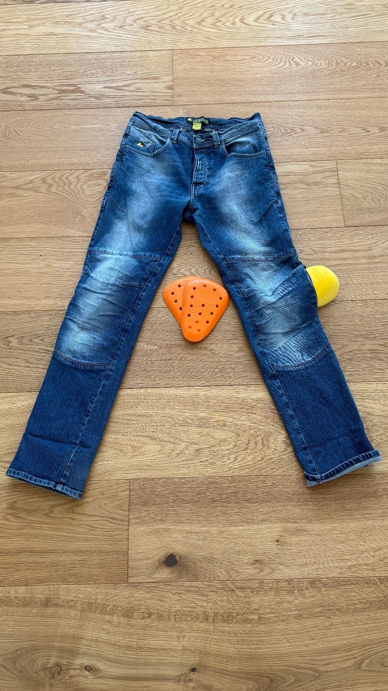Pantaloni: Touratech Motorrad-Jeans mit Protektoren – Usato da Schwellbrunn venduto da GuyLeBlanc
